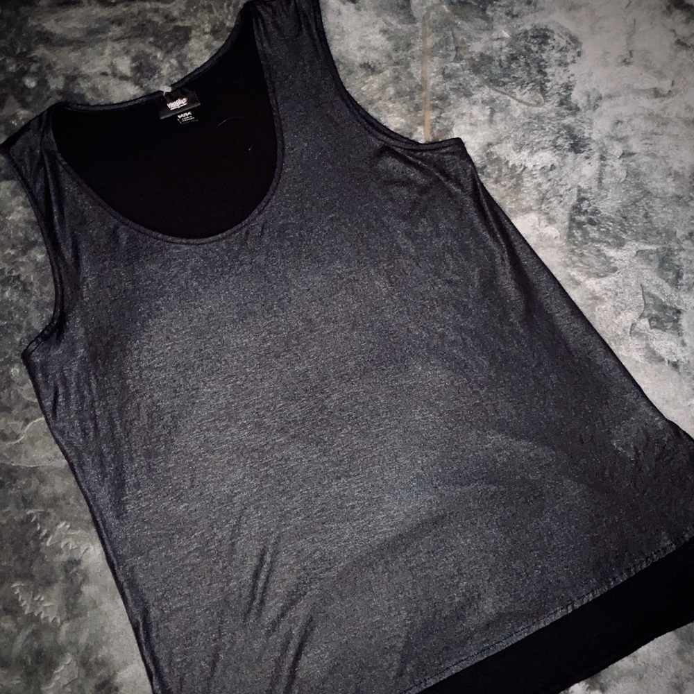 Mossimo* Sheer Back Black Top